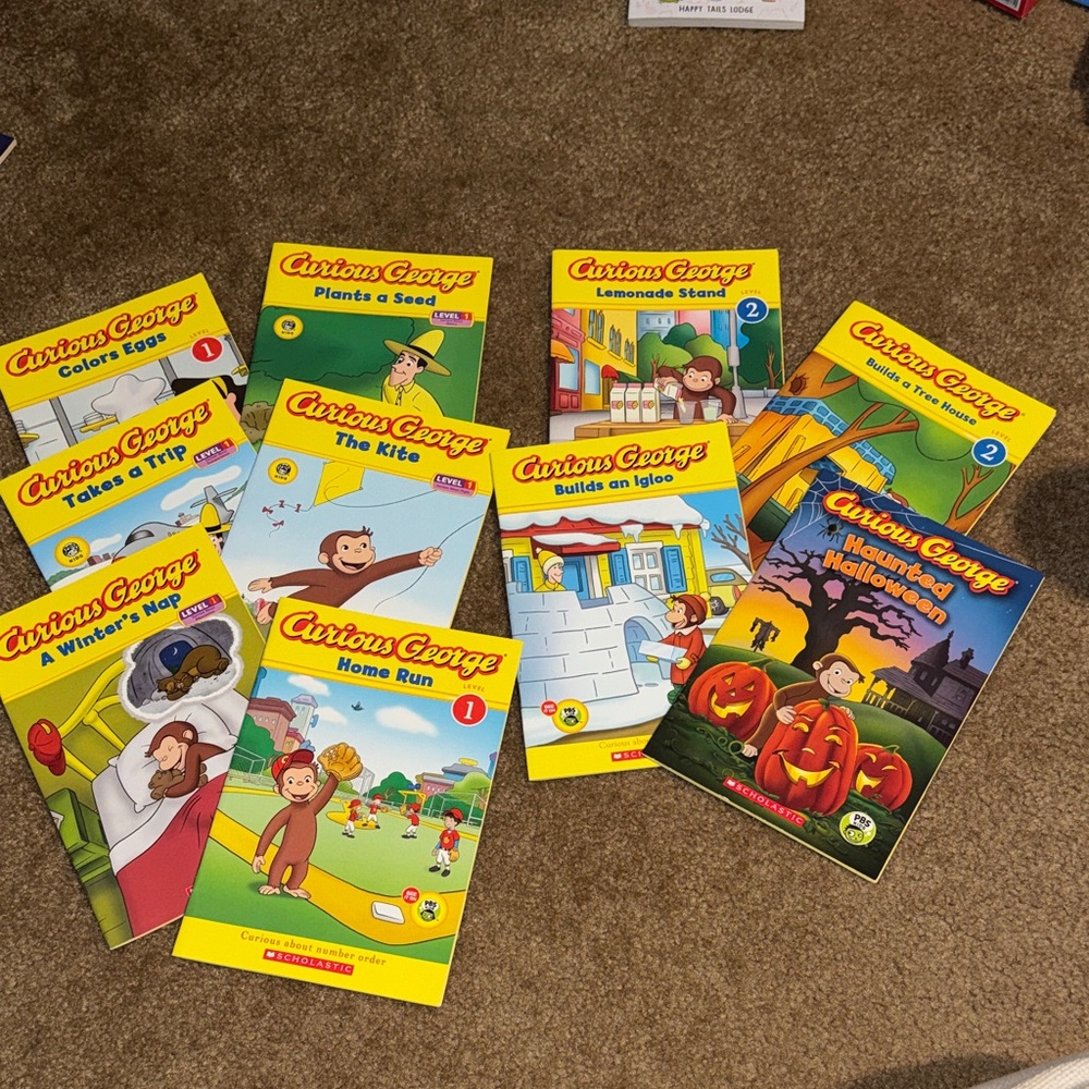 Curious George Kids Book Lot - early reader level 1&2 children like new